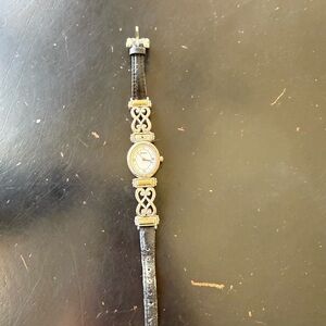 Elegant Black and Gold Watch